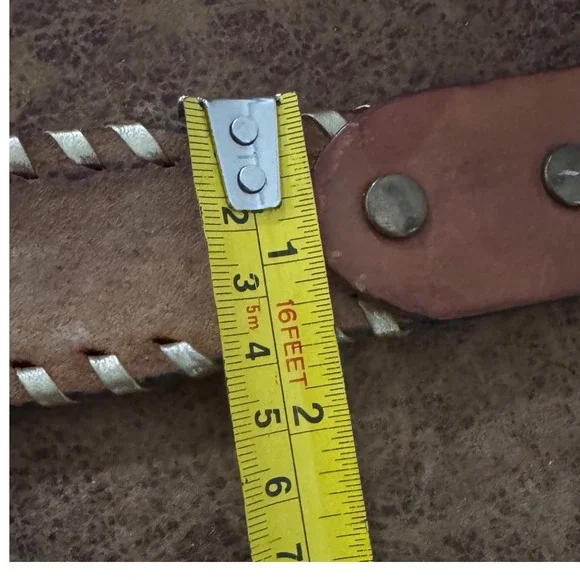 Vintage Kenny Rogers Hand Laced Top Grain Saddle Leather Belt Oak Leaf Acorn 34 - Picture 8 of 10